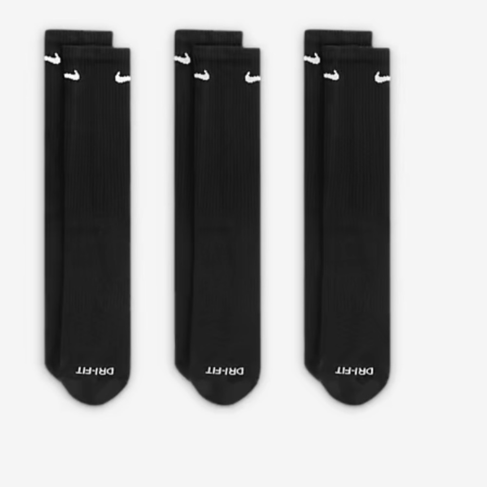 NIKE 
Training Crew Socks (3 Pairs)
Nike Everyday Cushioned - Picture 2 of 12
